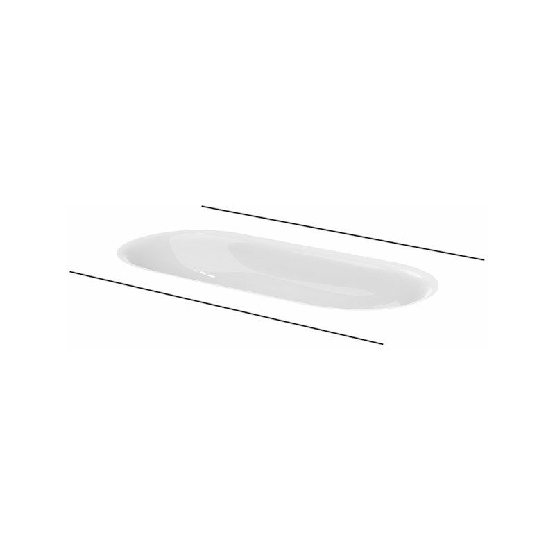 

Comodo Lavabo bajo encimera, sin agujero para grifo, A218, 774 x 380 mm, color: Blanco - A218-000 - Bette