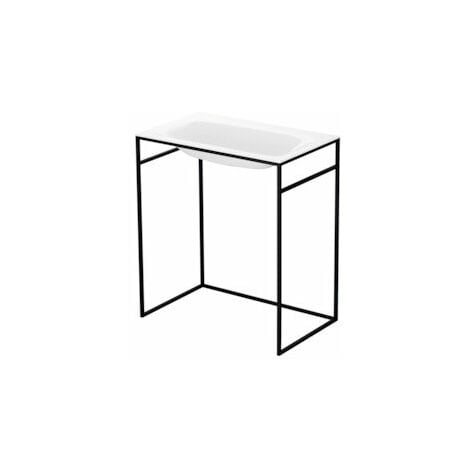 Bette Lux Lavabo empotrado para marco de lavabo, con agujero para grifo, A172 1000 x 495 mm, color: Negro brillante - A172-056HLW1