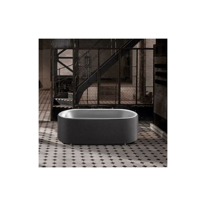 

Bette Lux Oval Couture Funda acolchada para baño Oval Couture 3466TX, color: carbono - B804-853