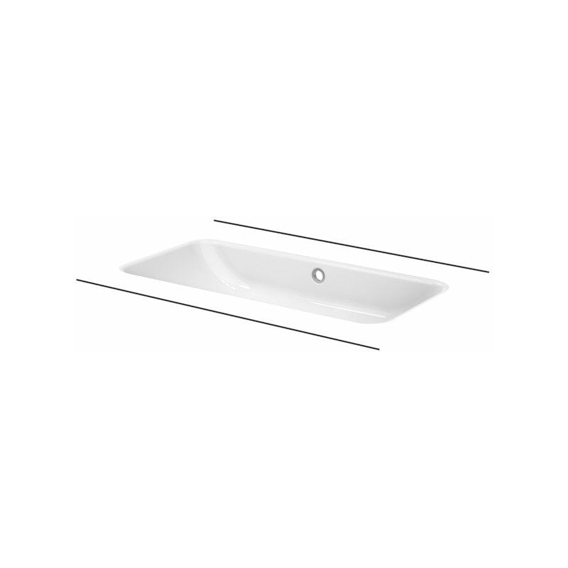 

One Lavabo bajo encimera, sin agujero para grifo, con rebosadero, A137, 767 x 400 mm, color: Blanco - A137-000 - Bette