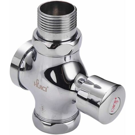 BETTE Push Flush Flusher Manuelles Zeitverzögerungsventil Selbstschließendes Spülventil - silber, A: Gesamtlänge 10,5 cm