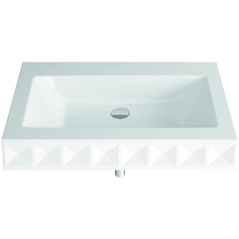 Betteloft Ornament Lavabo de pared sin grifo, SWV1A 825 x 525 mm,