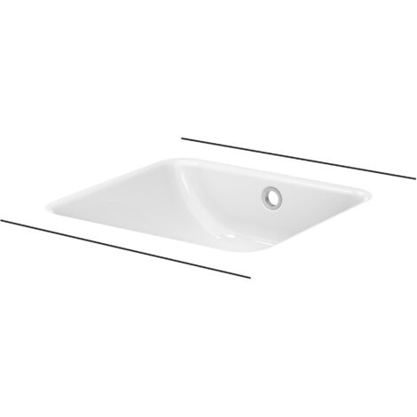 BetteOne Lavabo encastré, sans trou pour robinet, avec