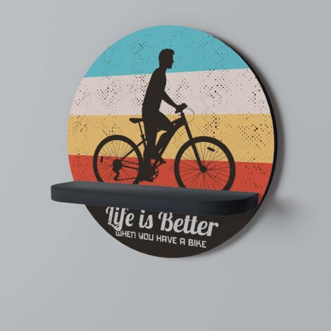 BETTER LIFE Rundes Regal Schwarz