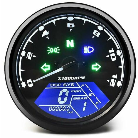 Better Universal motocicleta odómetro LCD Digital velocímetro tacómetro medidores con luz nocturna se adapta a las motocicletas más populares de 12V