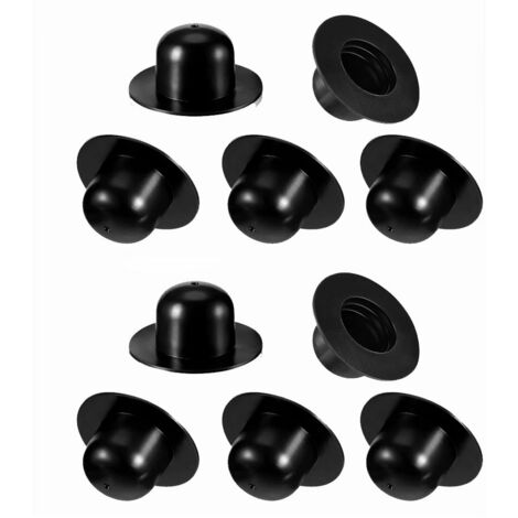 Betterlife 10 tapones de drenaje de piscina de repuesto para bomba de filtro de piscina enterrada tapón de pared compatible con piscinas INTEX (negro)