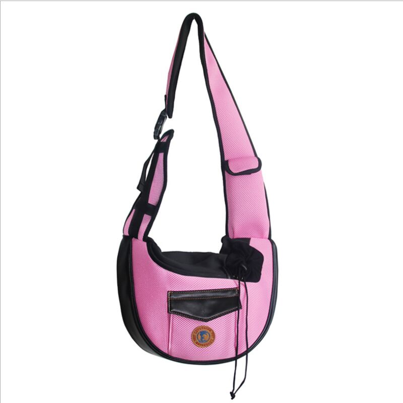 Katzentasche, Haustiertasche, Tragetasche, Hunderucksack, atmungsaktiver Ein-Schulter-Rucksack, tragbarer Reise-Messenger, Pink 36 * 13 * 28 cm