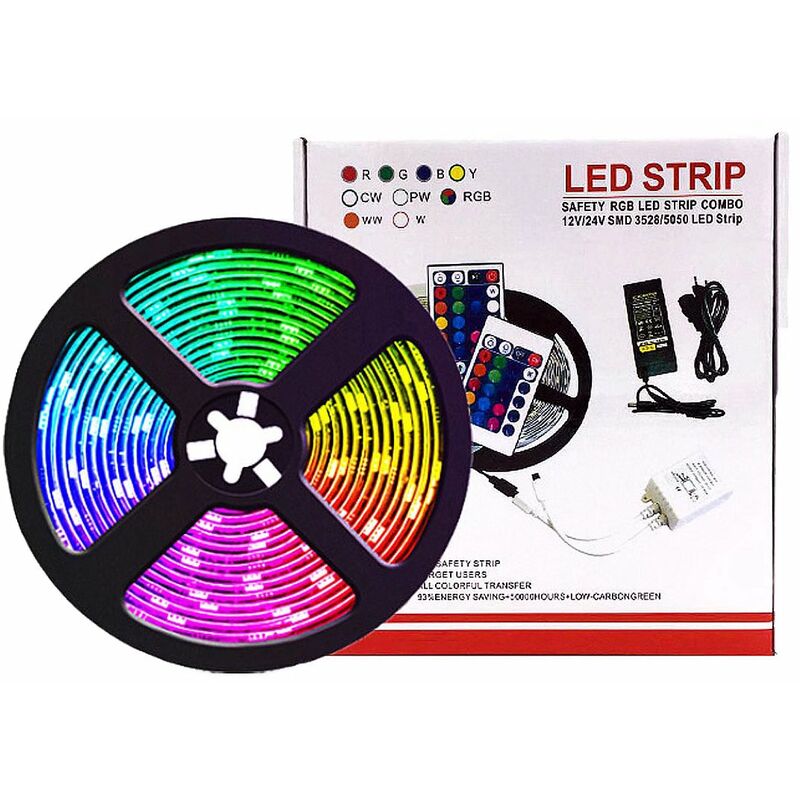 betterlife LED-Lichtleiste, 5050RGB, wasserdichtes Epoxidharz (150 Lichter, 5 Meter)