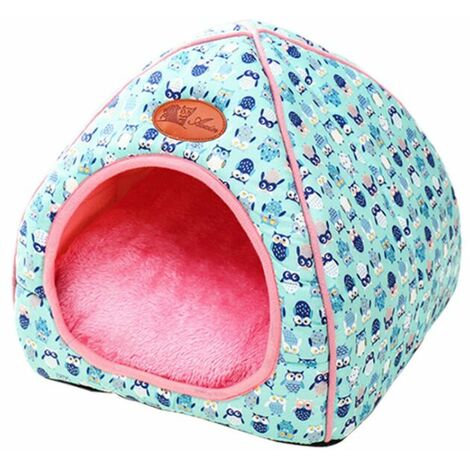 BetterLife lit pour chien maison pour litière pour chien chat d'hiver fait maison chat fermé Villa pliante pour chat en peluche fournitures pour animaux de compagnie yourte Chenil S ===