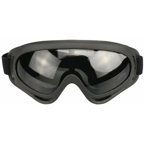 Betterlife Lunettes X400, lunettes tactiques, lunettes tout-terrain résistantes au sable et aux chocs, lunettes de moto coupe-vent (film noir sable + gris)