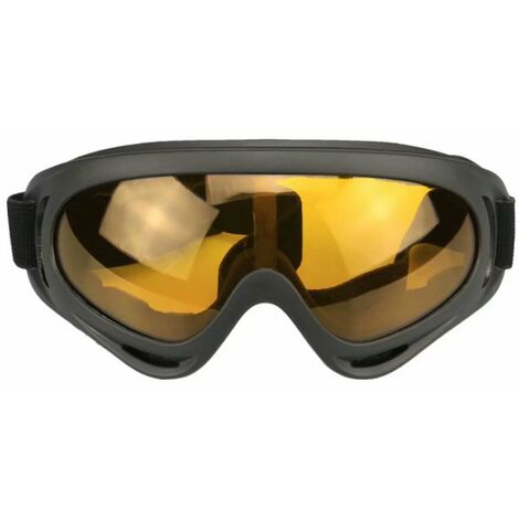Betterlife Lunettes X400, lunettes tactiques, lunettes tout-terrain résistantes au sable et aux chocs, lunettes de moto coupe-vent (noir sable + orange)