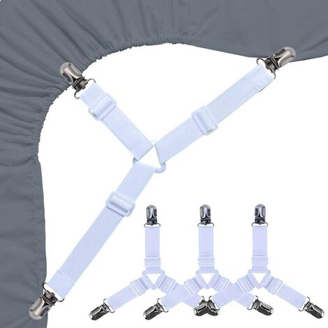 main image of "BetterLife Quilt Bedding Holder Fixing Straps Non-slip Straps Bed Sheet Buckle Elastic Belt Fastener Mattress Tie"