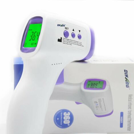 Betterlife Thermomètre médical Thermomètre numérique sans contact pour adultes et bébés avec un thermomètre frontal LCD