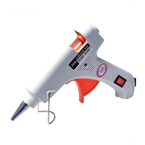 Betterlife White Hot Melt Glue Gun Mini hecho a mano para niños DIY Accesorios de joyería 20W Electric Melt Gun Hot Glue Gun Plug en pistola de pegamento de alta temperatura