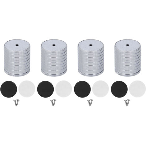 Bettfüße [4 Stück] Aluminium-Bettfüße und Möbelfüße, höhenverstellbar 43–75 mm, hohe Tragkraft, Grau