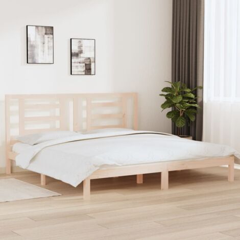 Bettgestell aus massivem Kiefernholz 200x200 cm