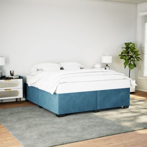 Bettgestell Blau 180x200 cm Samt vidaXL