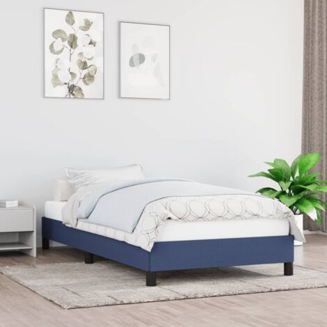 Bettgestell Blau 80 x 200 cm Stoff