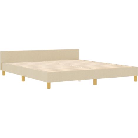 Bettgestell Creme 180x200 cm Stoff vidaXL