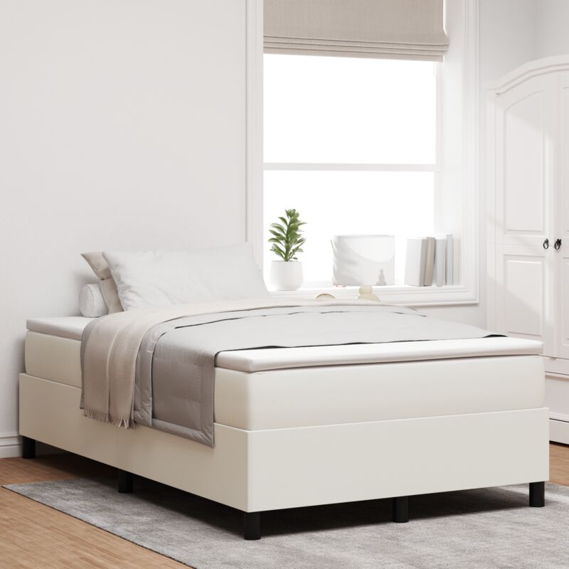 Boxspringbett Creme 120 X 190 Cm Cordstoff Vidaxl