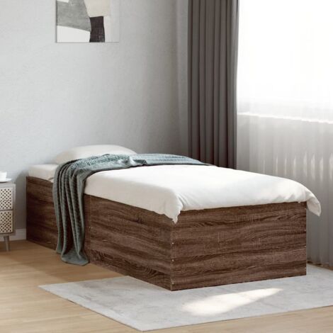 Bettgestell Eiche Braun 100x200 cm Möbelholz