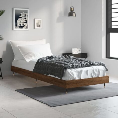 Bettgestell Eiche Braun 75x190 cm Holzwerkstoff