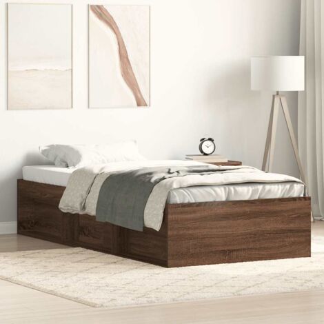 Bettgestell Eiche braun 90x200 cm