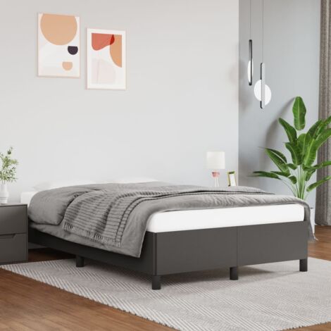 Bettgestell Grau 120x200 cm Kunstleder vidaXL
