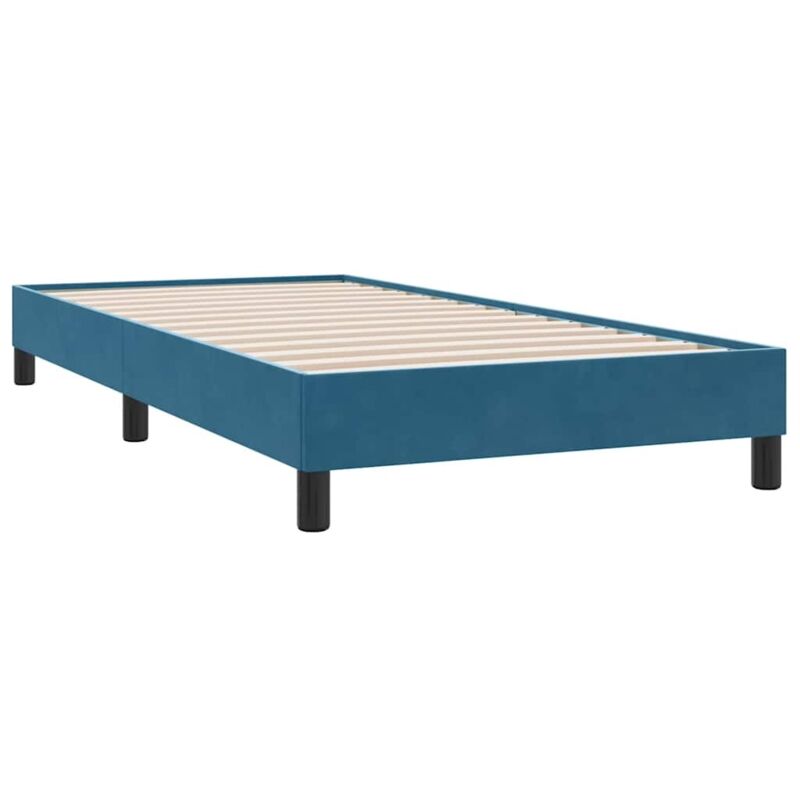 Bettgestell Ohne Matratze Dunkelblau 90x220 Cm Samt Vidaxl