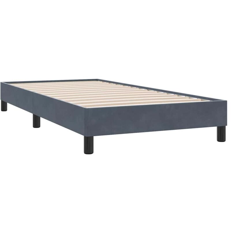 Bettgestell Ohne Matratze Dunkelgrau 80x220 Cm Samt Vidaxl
