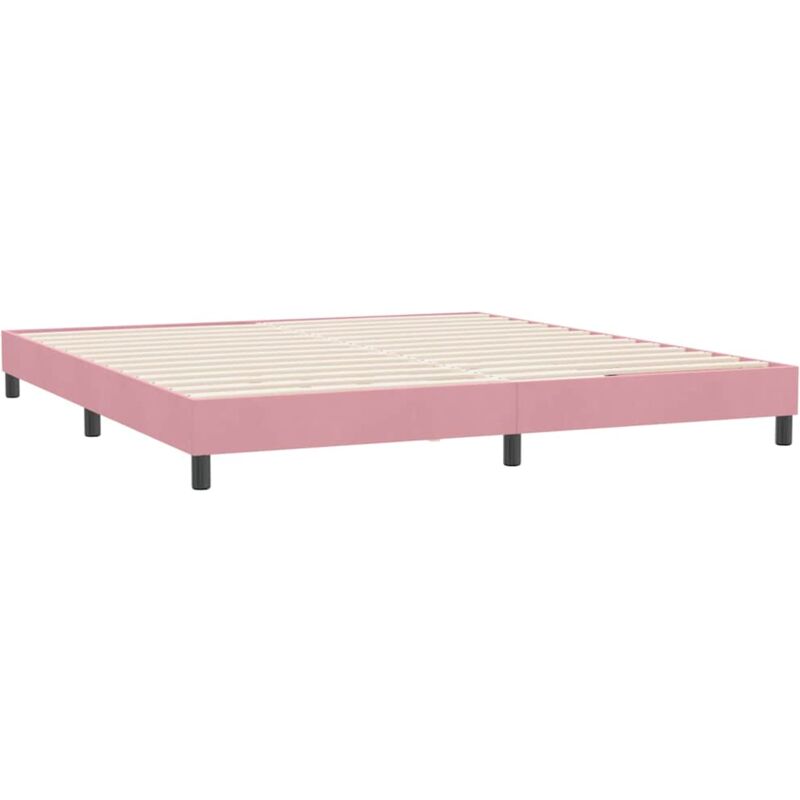 Bettgestell Ohne Matratze Rosa 180x210 Cm Samt Vidaxl