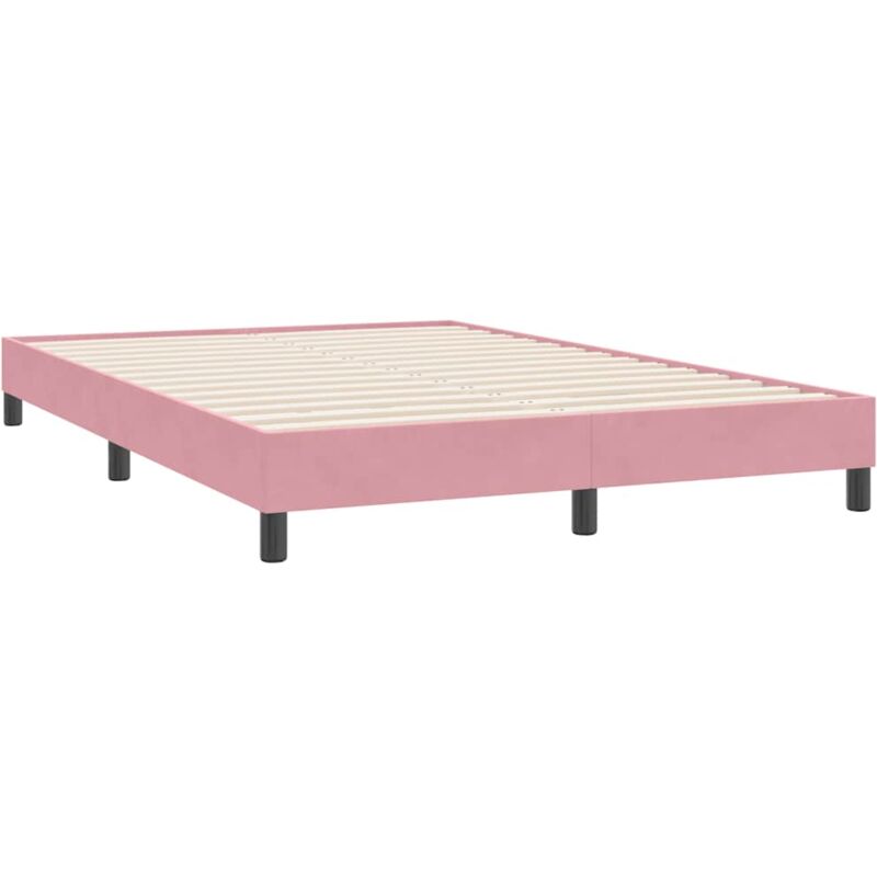 Bettgestell Ohne Matratze Rosa 140x220 Cm Samt Vidaxl