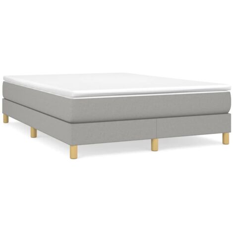 Bettgestell Hellgrau 140x200 cm Stoff
