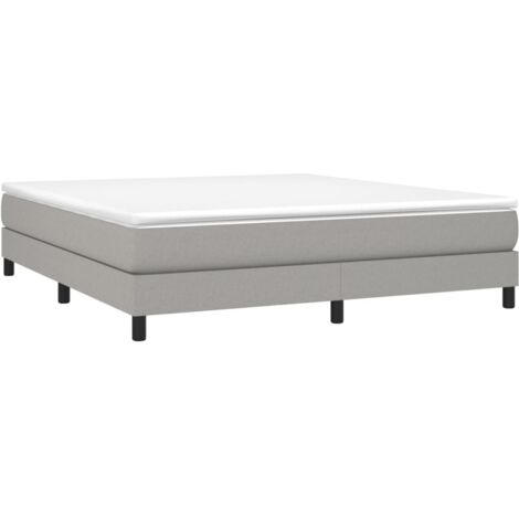 Bettgestell Hellgrau 160x200 cm Stoff