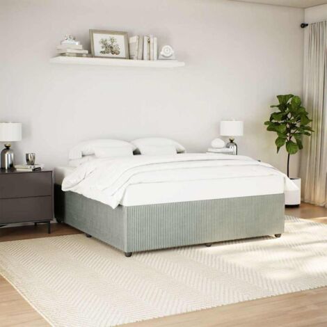 Bettgestell Hellgrau 180x200 cm Samt