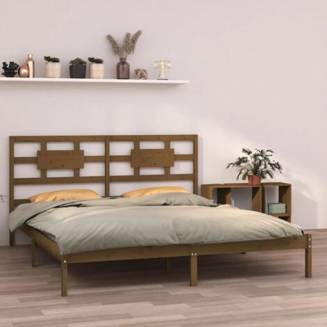Bettgestell Honigbraun Massivholz 200x200 cm