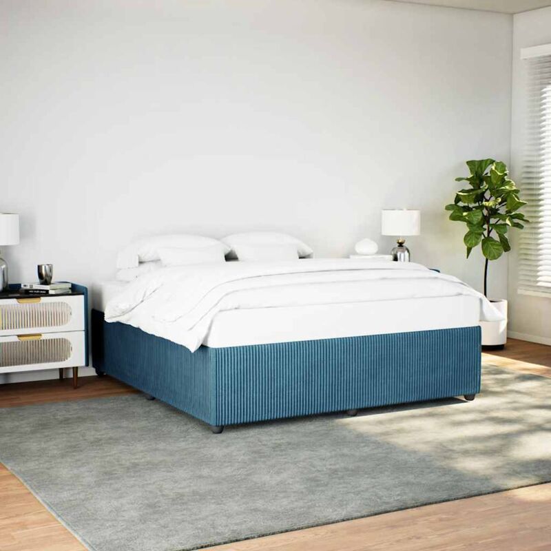 Bettgestell Blau 200x200 Cm Samt Vidaxl