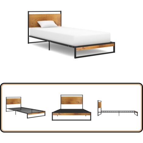 Bettgestell Metall 100x200 cm - Bettgestell - Metallbett - Doppelbett - Boxspringbetten - Schlafzimmermöbel
