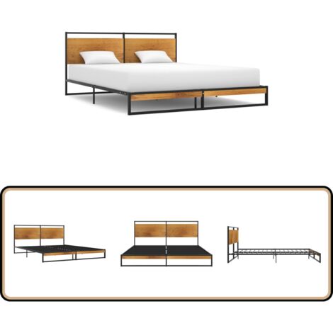 Bettgestell Metall 140x200 cm - Bettgestell - Metallbett - Doppelbett - Boxspringbetten - Schlafzimmermöbel