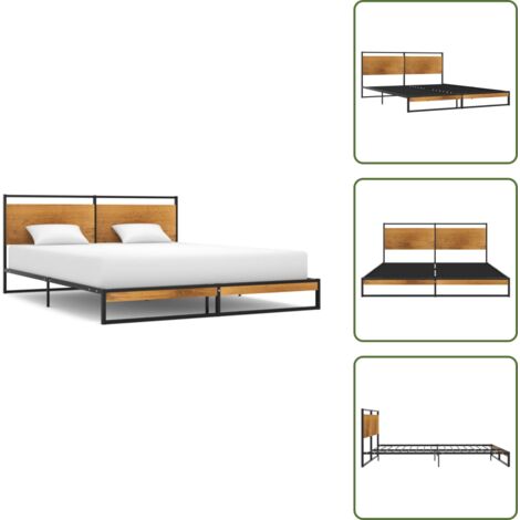 Bettgestell Metall 160x200 cm - Metallbettrahmen - Doppelbett - Boxspringbett - Bettkasten - Schlafzimmermöbel