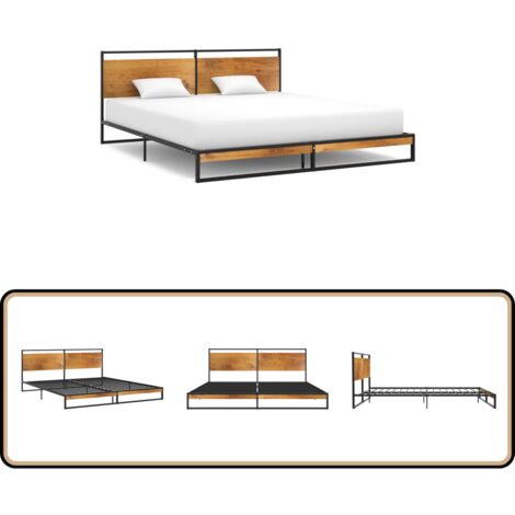 Bettgestell Metall 180x200 cm - Metallbettwäsche - Doppelbett - Boxspringbett - Bettkasten - Lattenrost