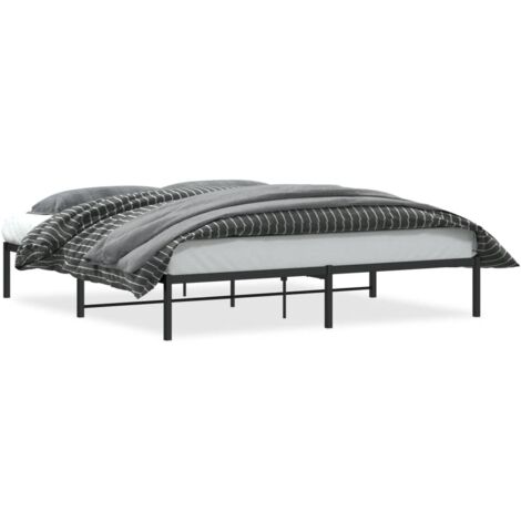 Bettgestell Metall Schwarz 180x200 cm vidaXL