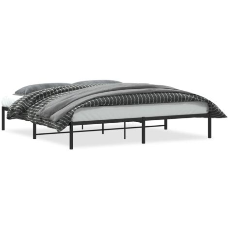 Bettgestell Metall Schwarz 200x200 cm vidaXL
