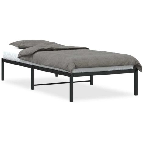 Bettgestell Metall Schwarz 90x200 cm vidaXL