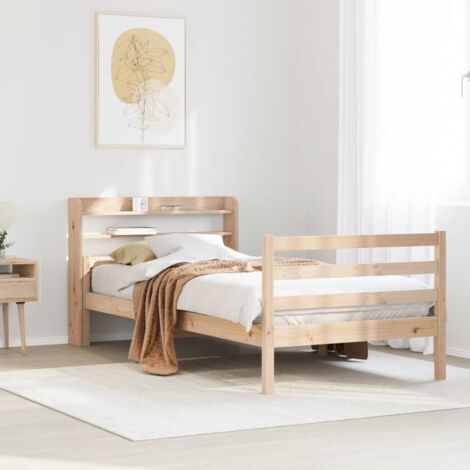 Bettgestell mit Kopfteil ohne Matratze 100x200 cm vidaXL