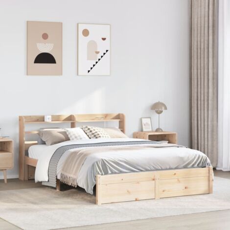 Bettgestell mit Kopfteil ohne Matratze 160x200 cm vidaXL