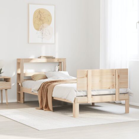 Bettgestell mit Kopfteil ohne Matratze 75x190 cm vidaXL