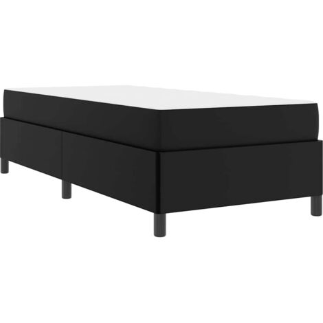 Bettgestell mit Matratze Schwarz 90 x 190 cm Kunstleder vidaXL