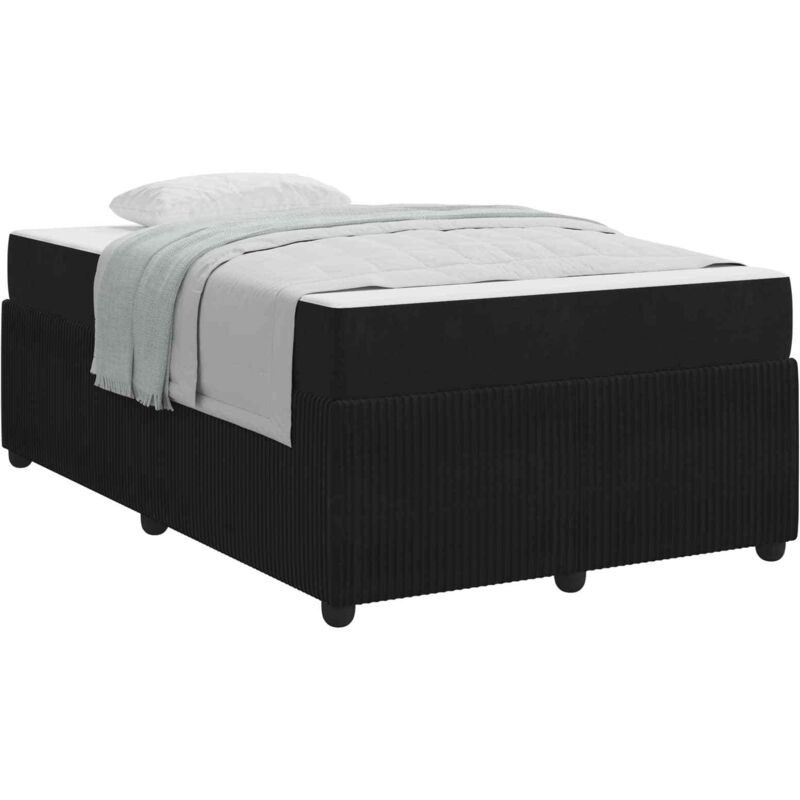 Bettgestell Mit Matratze Mit Matratze Schwarz 120 X 200 Cm Samt Vidaxl