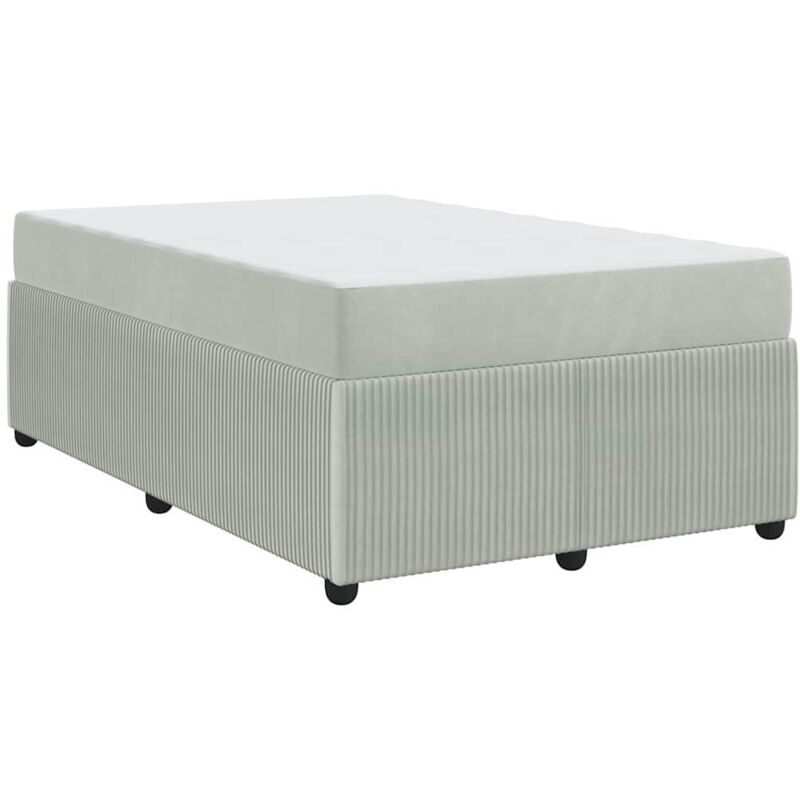 Bettgestell Mit Matratze Hellgrau 120 X 200 Cm Samt Vidaxl